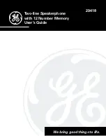 Preview for 1 page of GE 29418 User Manual