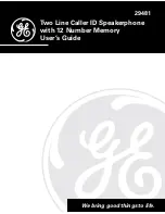 Preview for 1 page of GE 29481G1 User Manual