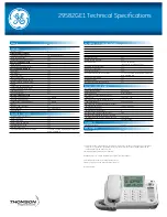 Preview for 2 page of GE 29581FE1 Specifications