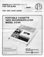 Предварительный просмотр 1 страницы GE 3-5194 Use And Care Manual