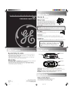 Preview for 1 page of GE 3-5818 Owner'S Manual