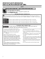 Preview for 2 page of GE 3 Cubic Foot Owner'S Manual & Installation Instructions