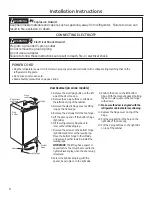 Preview for 8 page of GE 3 Cubic Foot Owner'S Manual & Installation Instructions