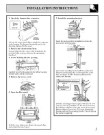 Preview for 5 page of GE 30" Vented Hood Use And Care & Installation Manual