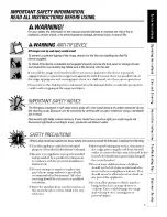 Preview for 3 page of GE 30M06AAG Use And Care Manual