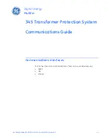 Preview for 5 page of GE 345 Communications Manual