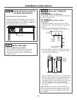 Предварительный просмотр 11 страницы GE 36? Built-In Bottom-FreezerRefrigerators Installation Instructions Manual