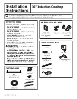 Preview for 1 page of GE 36 Ceramic Cooktop Installation Instructions Manual