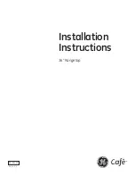 Preview for 1 page of GE 36" Rangetop Installation Instructions Manual