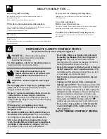 Preview for 2 page of GE 49-60067 Use And Care Manual