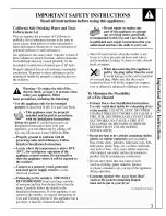 Preview for 3 page of GE 49-90280 Use And Care Manual