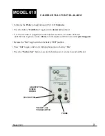 Предварительный просмотр 10 страницы GE 610 Quick Start Manual