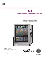 Предварительный просмотр 1 страницы GE 745 TRANSFORMER MANAGEMENT RELAY Instruction Manual