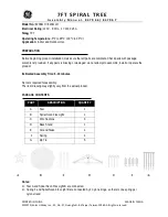 Preview for 1 page of GE 82009LO Assembly Manual