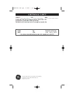 Preview for 16 page of GE 840146500 Owner'S Manual