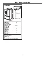 Preview for 25 page of GE Adora 29 Owner'S Manual & Installation Instructions