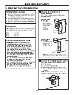 Preview for 26 page of GE Adora 29 Owner'S Manual & Installation Instructions