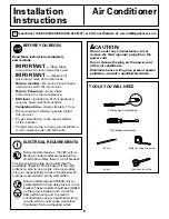 Предварительный просмотр 9 страницы GE ADQ12 Owner'S Manual And Installation Instructions