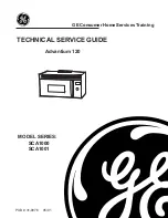 GE Advantium 120 SCA1000 Technical Service Manual preview