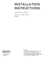 GE Advantium CSB923 Series Installation Instructions Manual preview