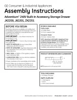 Preview for 1 page of GE Advantium JX2200 Assembly Instructions