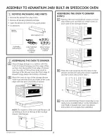 Preview for 2 page of GE Advantium JX2200 Assembly Instructions