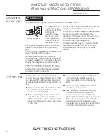 Preview for 8 page of GE ADVANTIUM PSA9240 Owner'S Manual