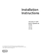 GE Advantium PSB1200BB Installation Instructions Manual preview