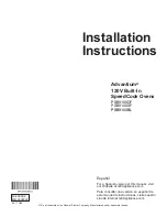 Preview for 1 page of GE Advantium PSB9100BL Installation Instructions Manual