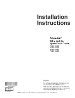 GE Advantium PSB9100DF Installation Instructions Manual preview