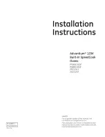 GE Advantium PSB9120DF Installation Instructions Manual preview