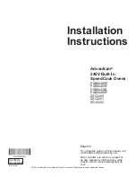 Предварительный просмотр 1 страницы GE Advantium PSB9240BL Installation Instructions Manual