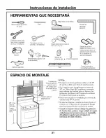 Предварительный просмотр 31 страницы GE Advantium SCA1000 Installation Instructions Manual