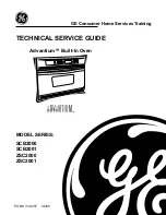 GE Advantium SCB2000 Series Technical Service Manual preview