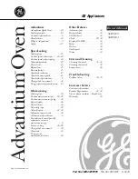 GE Advantium SCB2000 Owner'S Manual preview