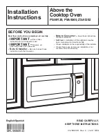 GE Advantium Series PSA9120 Installation Instructions Manual предпросмотр