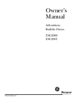 GE Advantium ZSC2001 Series Owner'S Manual preview