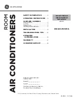 GE AEC08 Owner'S Manual And Installation Instructions preview