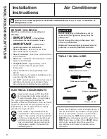 Предварительный просмотр 8 страницы GE AEC14 Owner'S Manual And Installation Instructions