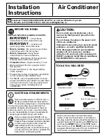 Preview for 6 page of GE AEE08AK Owner'S Manual And Installation Instructions