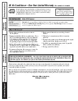 Предварительный просмотр 20 страницы GE AEE18DK Owner'S Manual