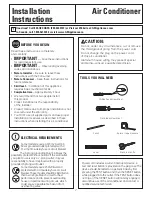 Предварительный просмотр 7 страницы GE AEE24DT Owner'S Manual And Installation Instructions