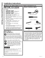 Preview for 8 page of GE AEG14 Owner'S Manual And Installation Instructions