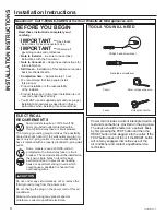 Предварительный просмотр 8 страницы GE AEG14 Owner'S Manual And Installation Instructions