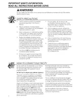 Preview for 2 page of GE AEH06 Series Owner'S Manual And Installation Instructions