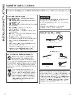 Preview for 8 page of GE AEH06LX Owner'S Manual And Installation Instructions