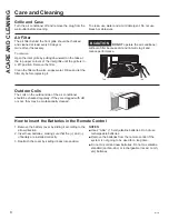 Preview for 8 page of GE AEH08LX Owner'S Manual And Installation Instructions