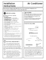 Preview for 7 page of GE AEH12AN Owner'S Manual And Installation Instructions