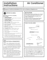 Preview for 7 page of GE AEH24DSL1 Owner'S Manual And Installation Instructions