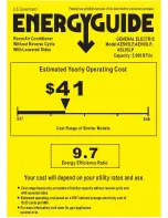 GE AEL05LP Energy Manual preview